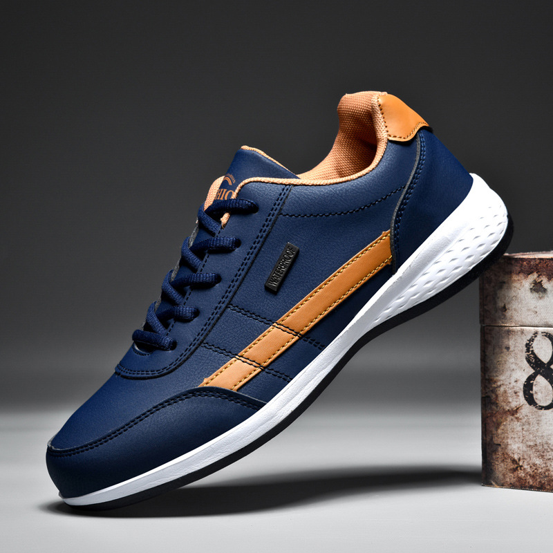 Chaussures de sport surdimensionnées décontractées en cuir pour hommes, chaussures de course basses pour jeunes et étudiants, nouvelle tendance d'automne