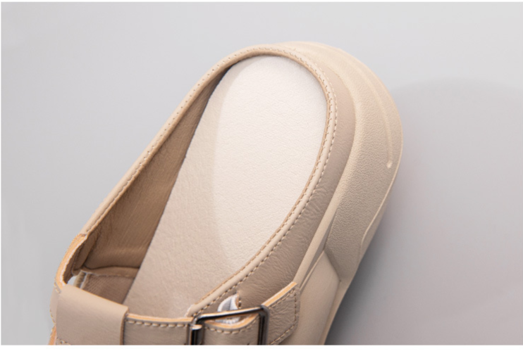 hollow half trailer women's  trend casual breathable thick sole wear-resistant and increased versatile_voghion.com