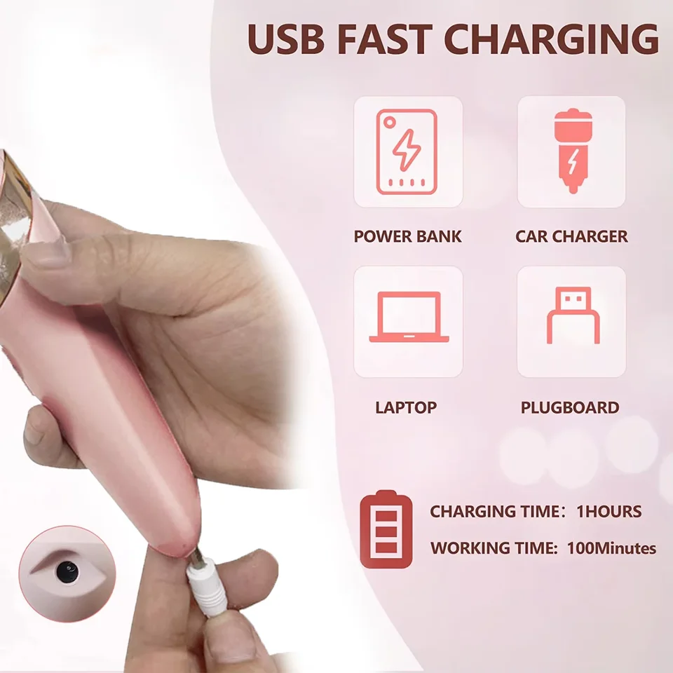 Râpe électrique rechargeable pour callosités et peaux mortes_voghion.com
