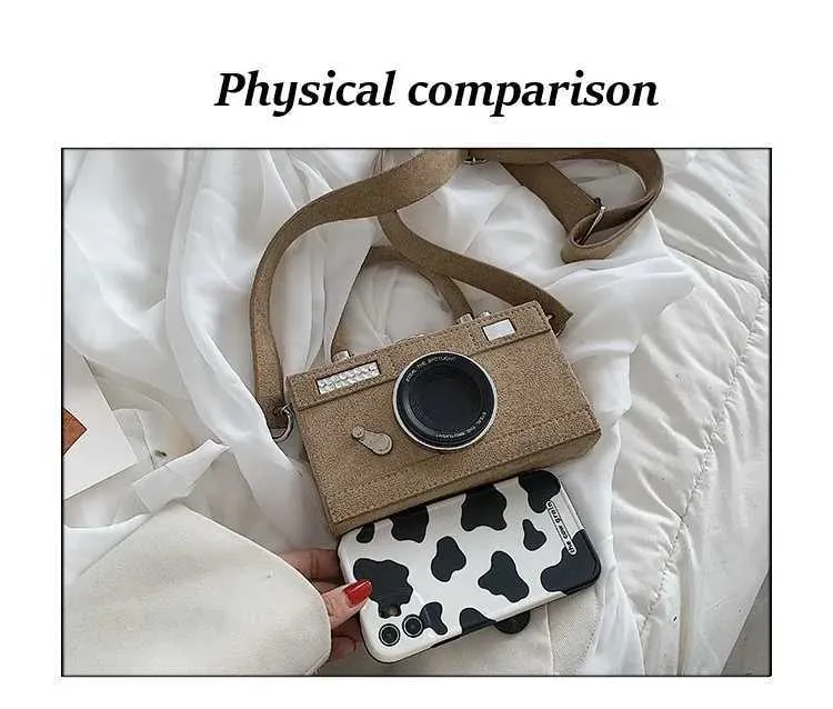 Bolsa tiracolo feminina forma câmera clutch moda personalizada_voghion.com