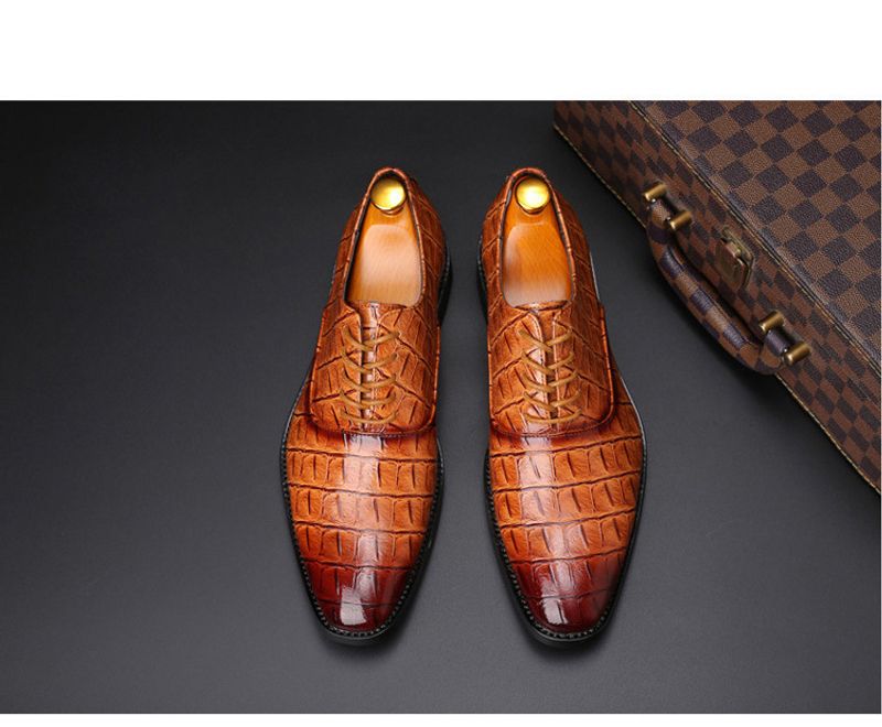 Ανδρικά επαγγελματικά casual φόρεμα Oxfords επίσημα παπούτσια με κορδόνια για γραφείο, πάρτι και καθημερινά ρούχα_voghion.com