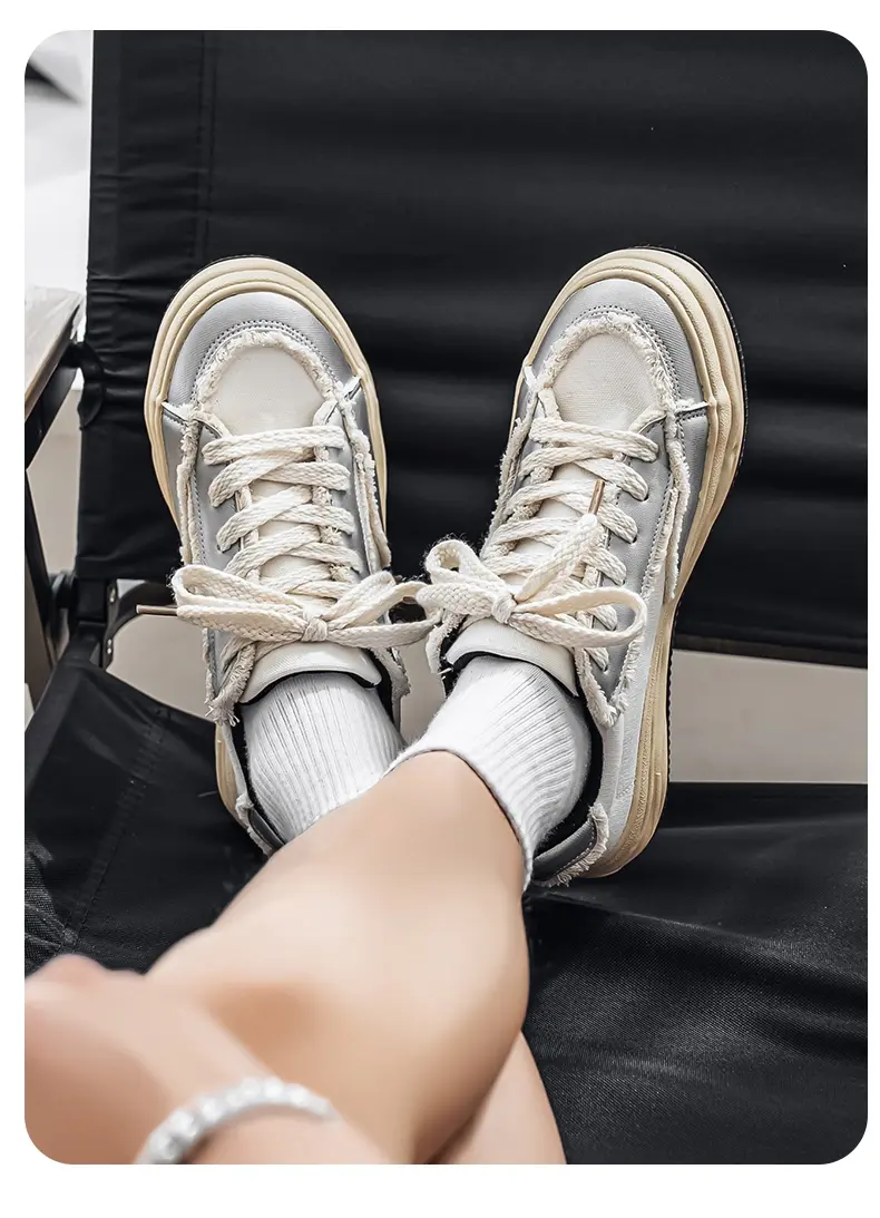 Męskie buty płócienne VASIBAEN, nowy styl na lato 2026, uniwersalne koreańskie buty sportowe na grubej podeszwie, idealne dla studentów_voghion.com