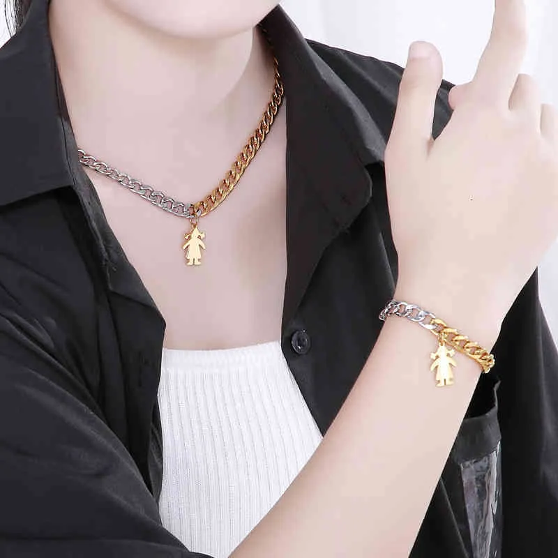 Set di gioielli in acciaio inossidabile Kalen, 6 stili, con ciondolo a forma di cuore, a forma di farfalla, con chiave e scritta "Amo la mamma", collana e bracciale._voghion.com