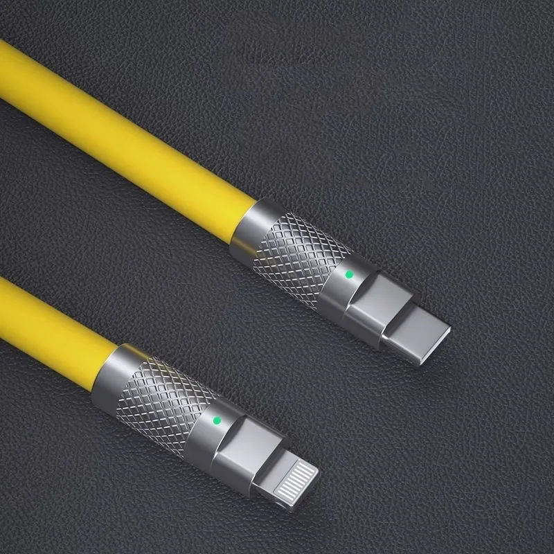 Cable de carga rápida USB tipo C de 120 W, 1 m y 2 m, de alta calidad, para iPhone y Android._voghion.com