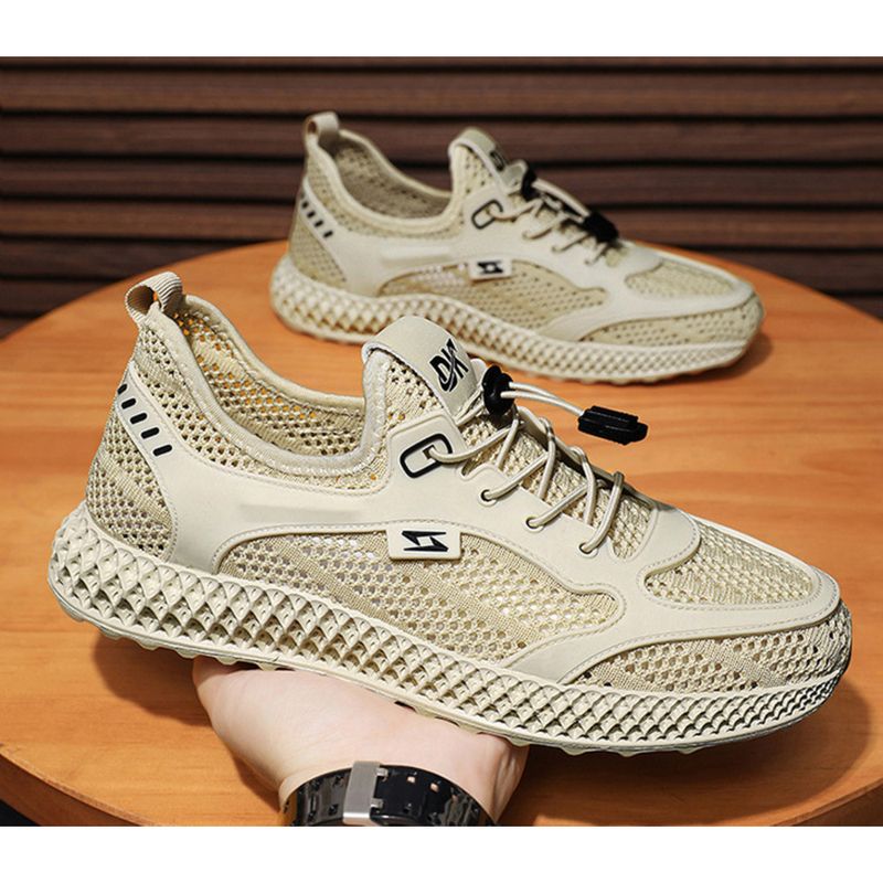 Net men 2024 new summer breathable hollow thin men's mesh leisure sports running air conditioning shoes_voghion.com