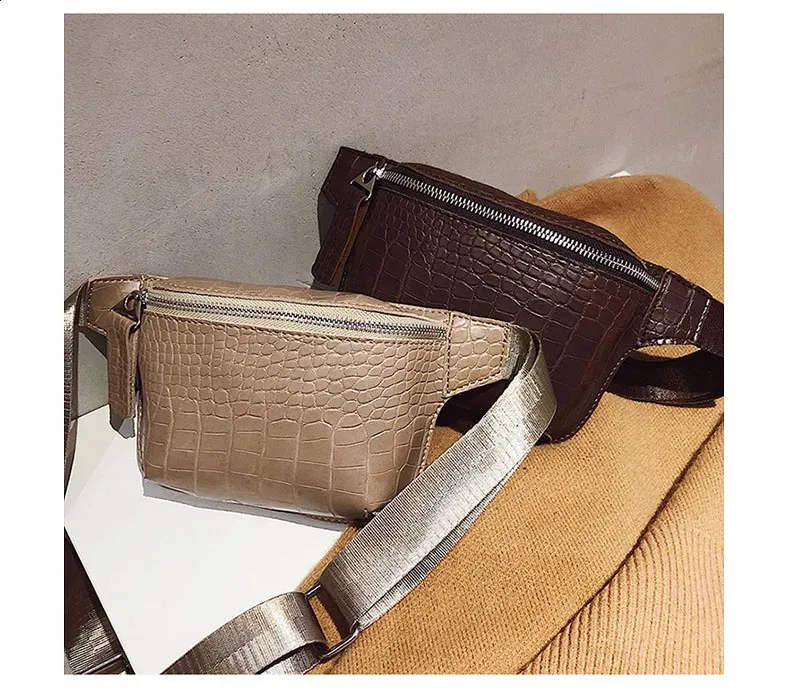 Leder Brusttasche Fanny Frauen Tasche Kleine Bum Taille Gürteltaschen Casual Phone Pack Mode Brieftasche c101 240829_voghion.com