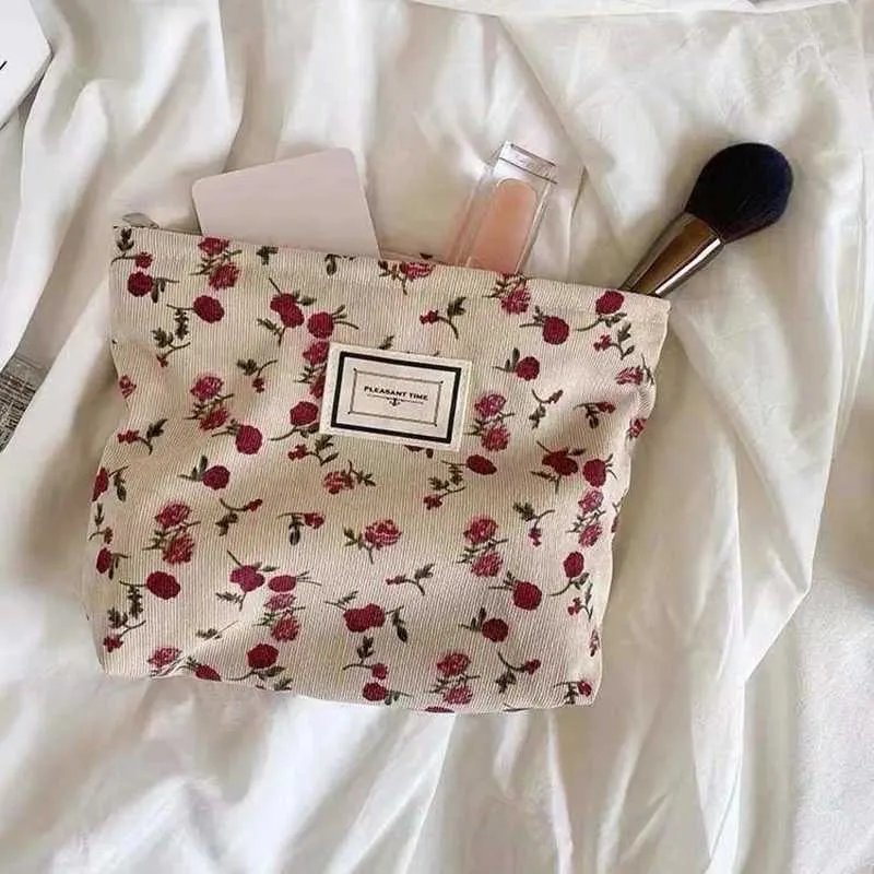 Corduroy Wer Clutch Großer Organizer Koreanische Tasche Süße Damen Make-Up Box Y241023_voghion.com