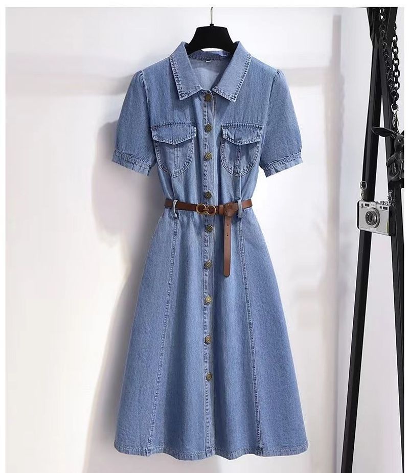 Vestito lungo alla moda francese estivo da donna 2024, temperamento, vita sottile e stile sottile_voghion.com