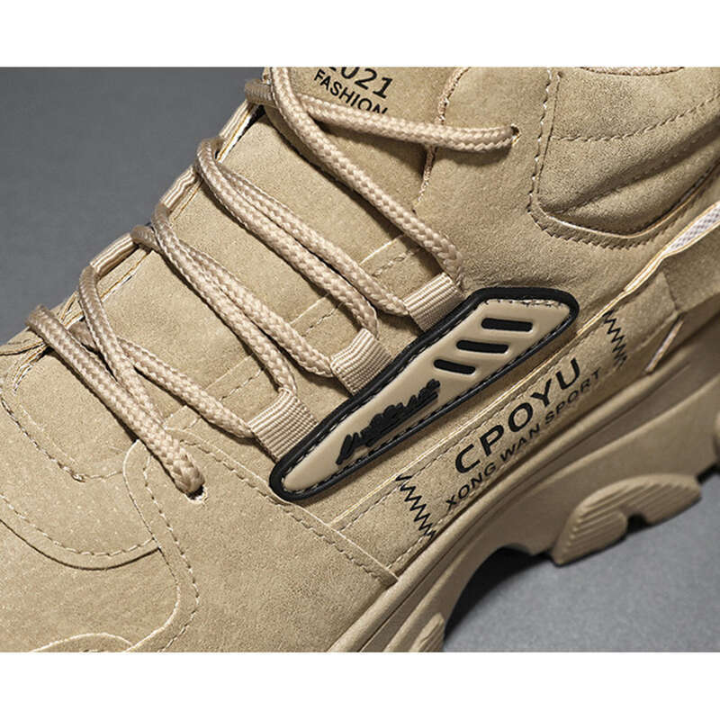 Spring High Top Workwear Men's Trendy And Versatile Thick Sole Anti Slip Construction Site Work Safety Shoes, Martin_voghion.com