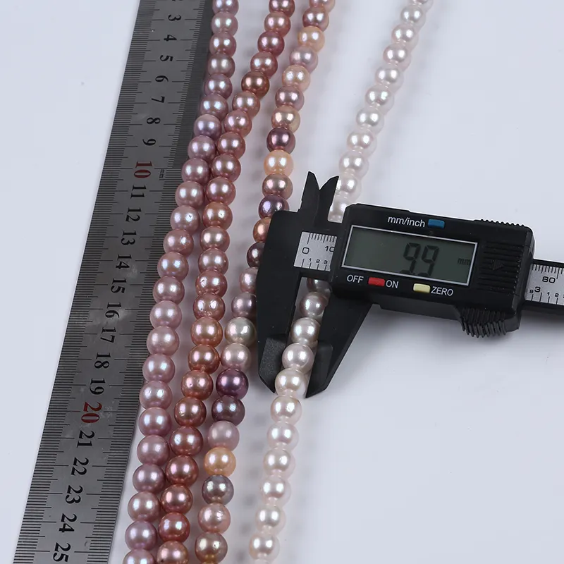 Chains 9-10mm Different Colors Edison Round Shape Freshwater Pearls Strand Wholesale_voghion.com