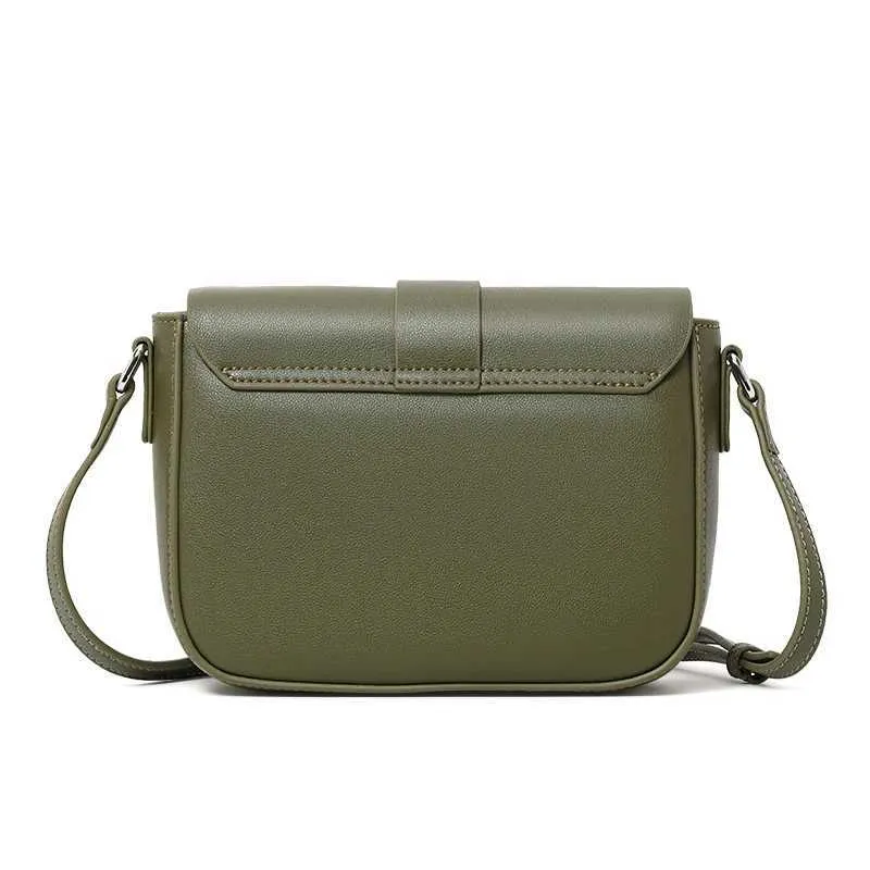 Aidrani Umhängetasche aus echtem Leder für Damen, 100 % weiches Rindsleder, stilvolle und schlichte quadratische Schultertasche, ba241216C241217_voghion.com