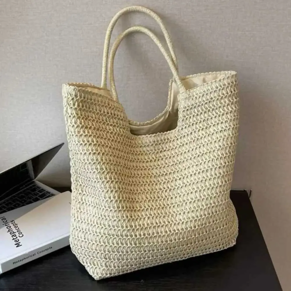 Wenhaitan Vintage handgefertigt gewebt Str Einkaufstasche Bohen Damen Sommer Reise Schulter Casual Handtasche Y241026_voghion.com