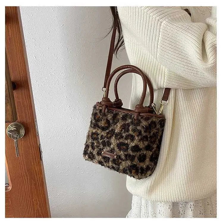 Sac messager à texture léopard pour femme, sac seau tendance, haut de gamme, collection automne-hiver 2024, Y241115_voghion.com