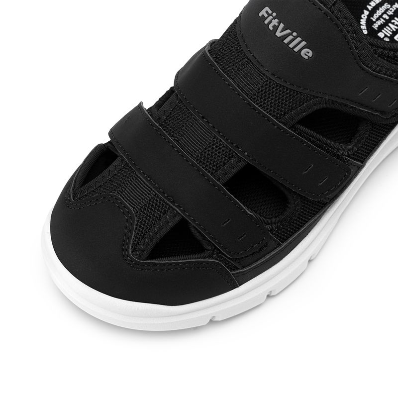 FitVille Herrsandaler Breddade Diabetes Herr Fritidsskor Lätta för Plantar Fasciitis Bågstöd Lindring Smärta_voghion.com