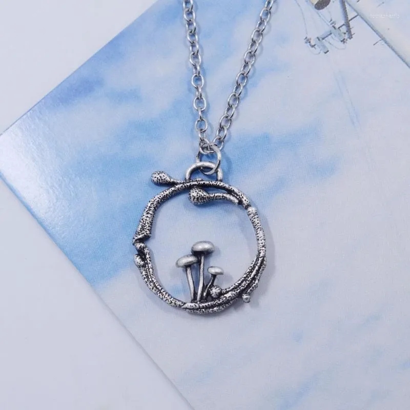 Pendant Necklaces 12pcs Lovely Sweet Metal Alloy Mushroom Necklace Women's Temperament Jewelry Friend Birthday Gifts_voghion.com