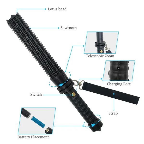35000000LM Extremhell Aufladbarer LED-Taschenlampenstrahler_voghion.com