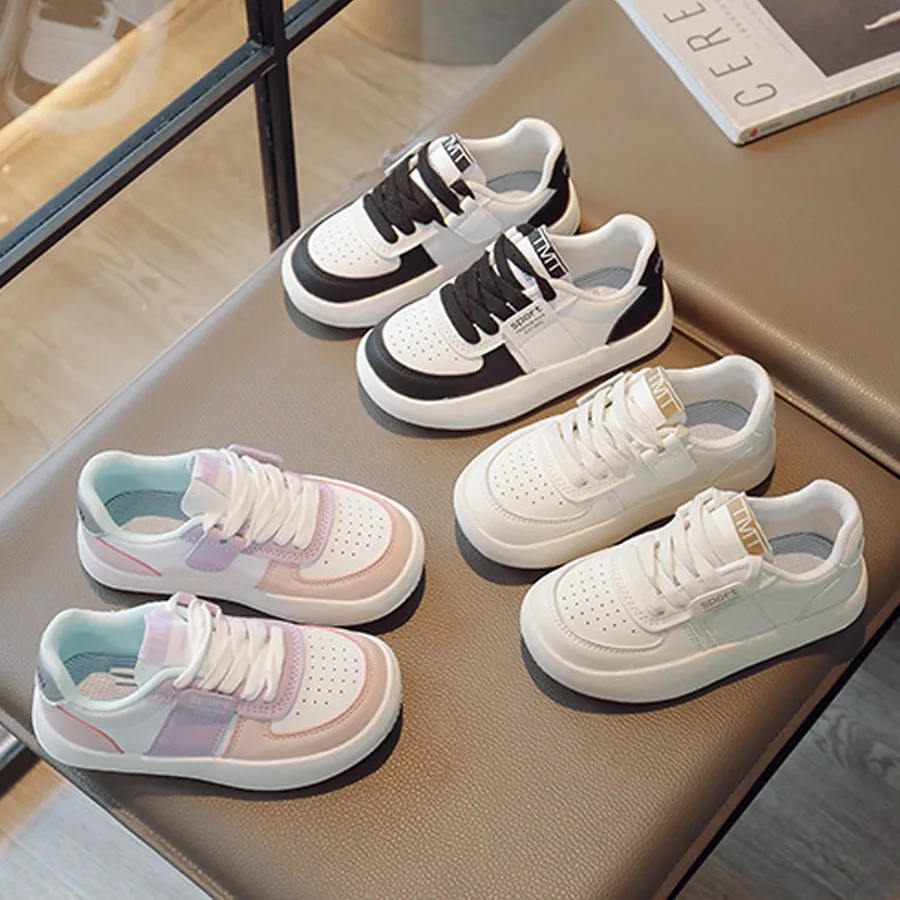 Zapatillas deportivas antideslizantes con cordones para niños y niñas, informales, con suela bonita, para primavera y otoño, talla 26_voghion.com
