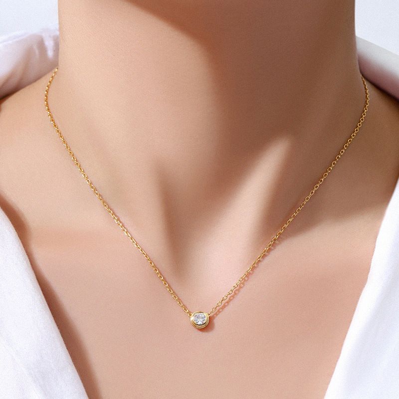 Single Zircon Circle Bead Bracelets For Women Stainless Steel Bracelet Summer Jewelry Couple Friends Accessories Gift_voghion.com