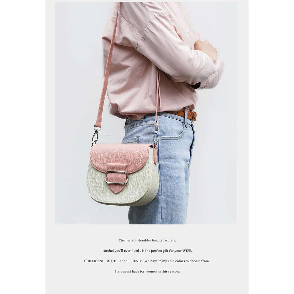 Zency Donna 100% Vera Pelle Borsa a Tracolla Piccola Borsa a Tracolla da Ascella con Due Cinghie per l'Estate_voghion.com