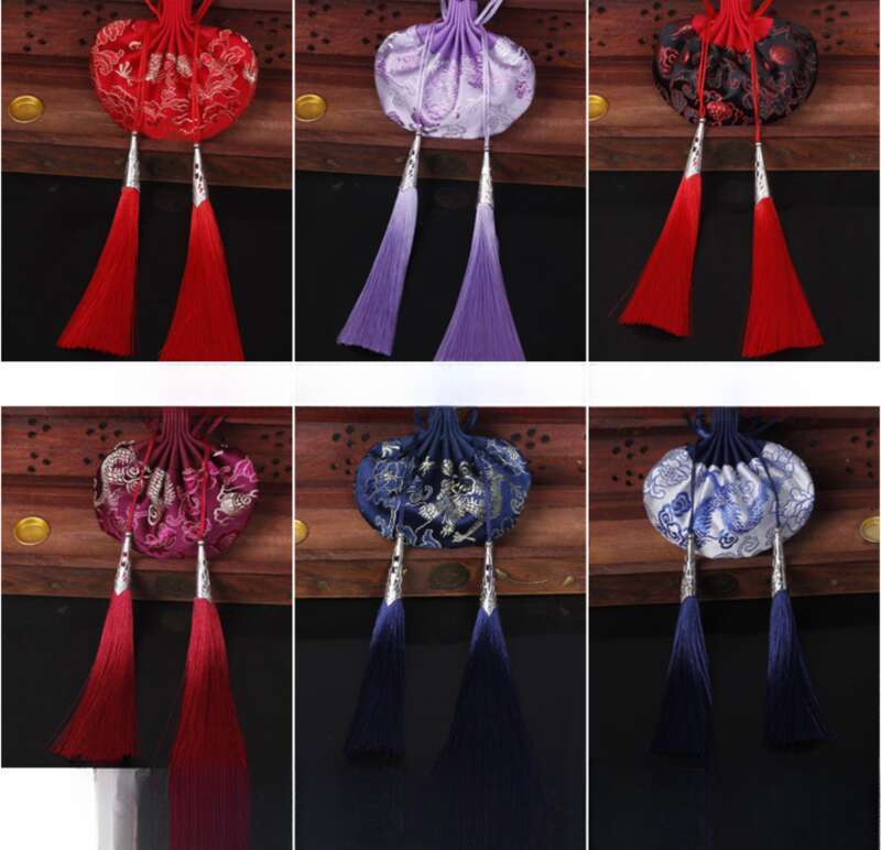 Anhänger Besticktes Handgemachtes Beifuß Duftsäckchen Leere Tasche_voghion.com