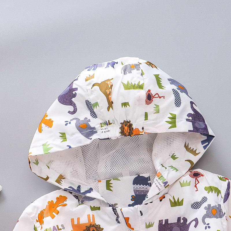2023 Spring and Autumn New Baby Long Sleeve Coat Cartoon Print Boys' Jacket Zipper Hooded Children's Clothing (0-4 Years Old)_voghion.com