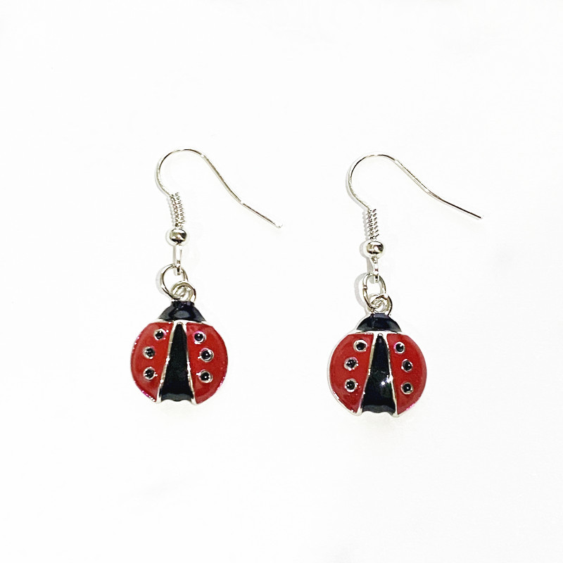 Collane 4 pezzi/set da donna alla moda con ciondolo a forma di coccinella, orecchini, bracciale, collana_voghion.com