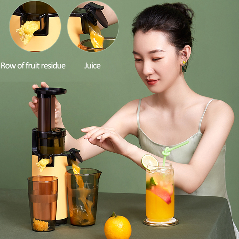 Separatore di succhi completamente automatico Estrattore di succo lento Spremitore portatile domestico Estrattore di succo a pressione Estrattore a freddo a vite Senza filtro_voghion.com