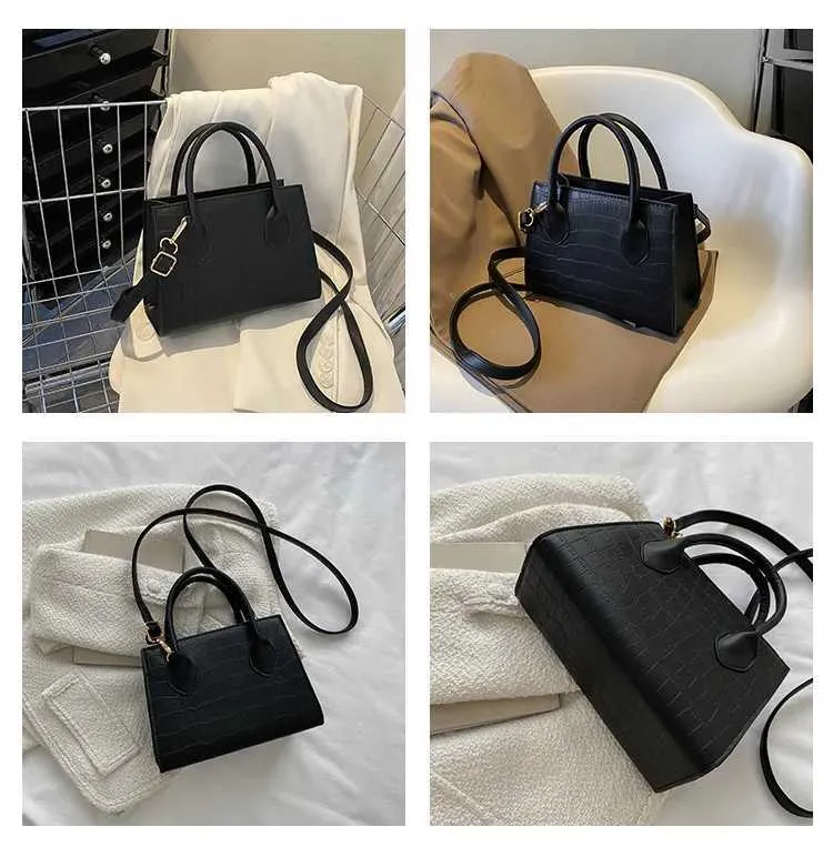 Nya fyrkantiga Crossbody-väskor för kvinnor Mode handväskor och plånböcker Dam axelväska Small Top Handle BagsC241108_voghion.com