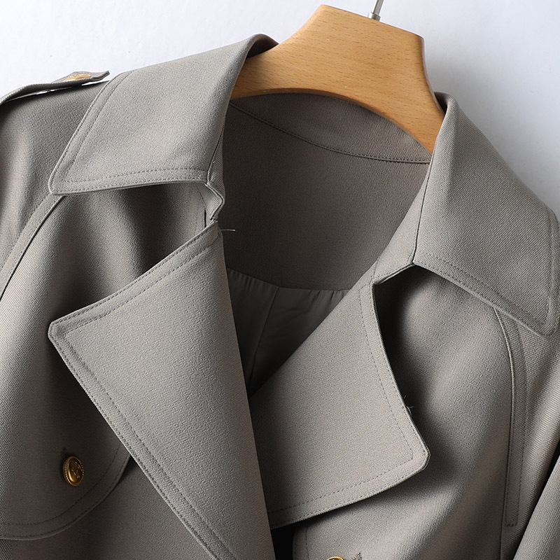 Nuova giacca a vento con cintura doppiopetto a maniche lunghe autunno autunno da donna H10023_voghion.com