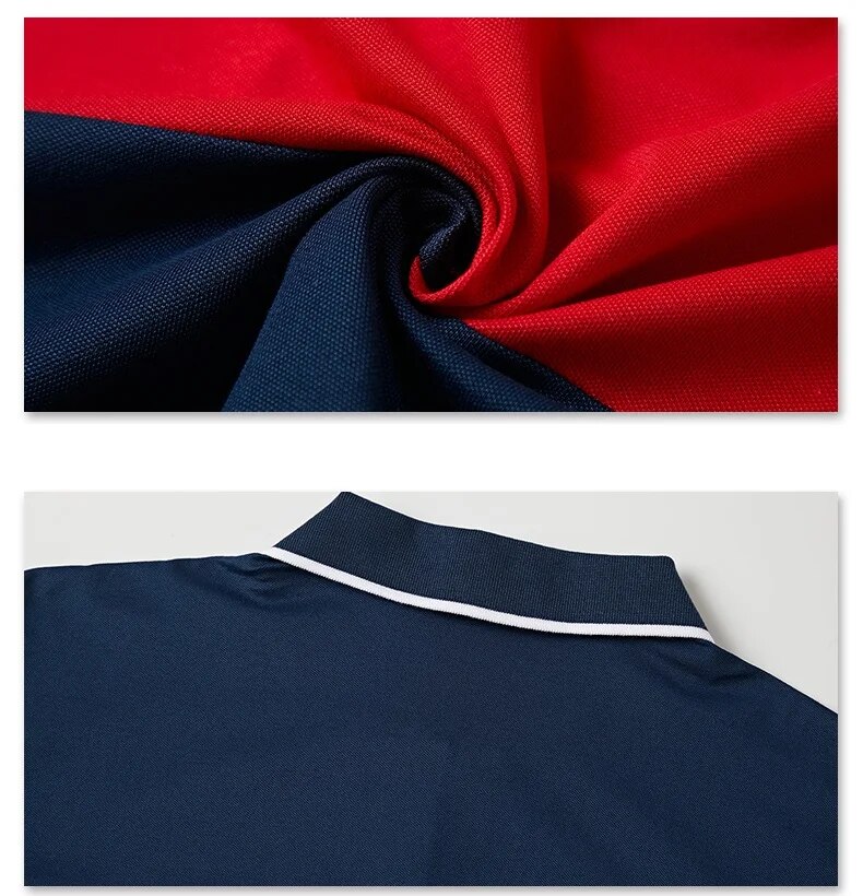Shirt Men Big Tall Short Sleeves Cool Top Tees Cotton Male Large Tee Summer Fit Slim Patchwork Polo Shirts Plus Size_voghion.com