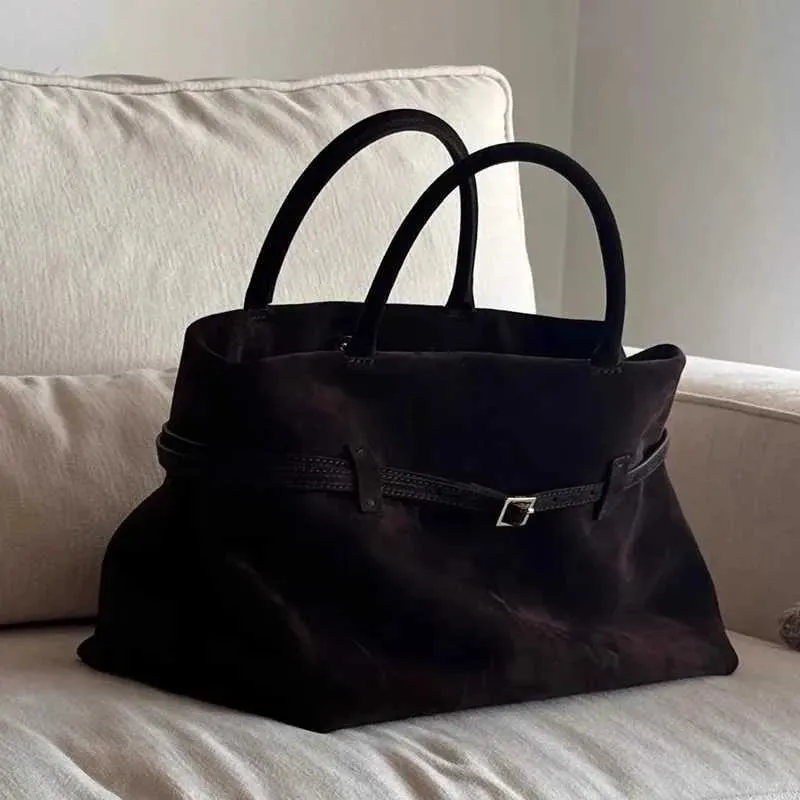 Velour Chamois Retro Tote Taske Til Kvinder Desinger Scrub Håndtaske Kvinde Stor Kapacitet Moderigtige DametaskerC241018_voghion.com