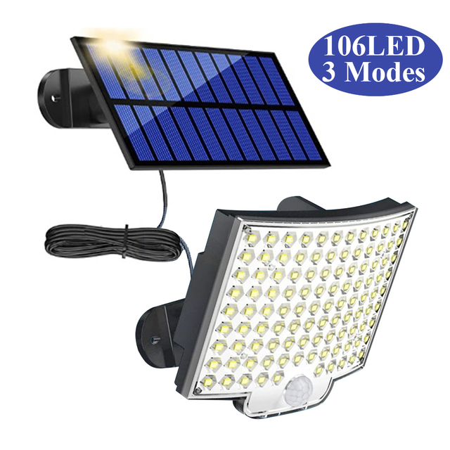 LED Solar Split Wand Lampe 3 Modus Wasserdichte Motion Sensor Lampen Garten Straße Beleuchtung Solar Lampe Für Garten Sicherheit Wand licht_voghion.com