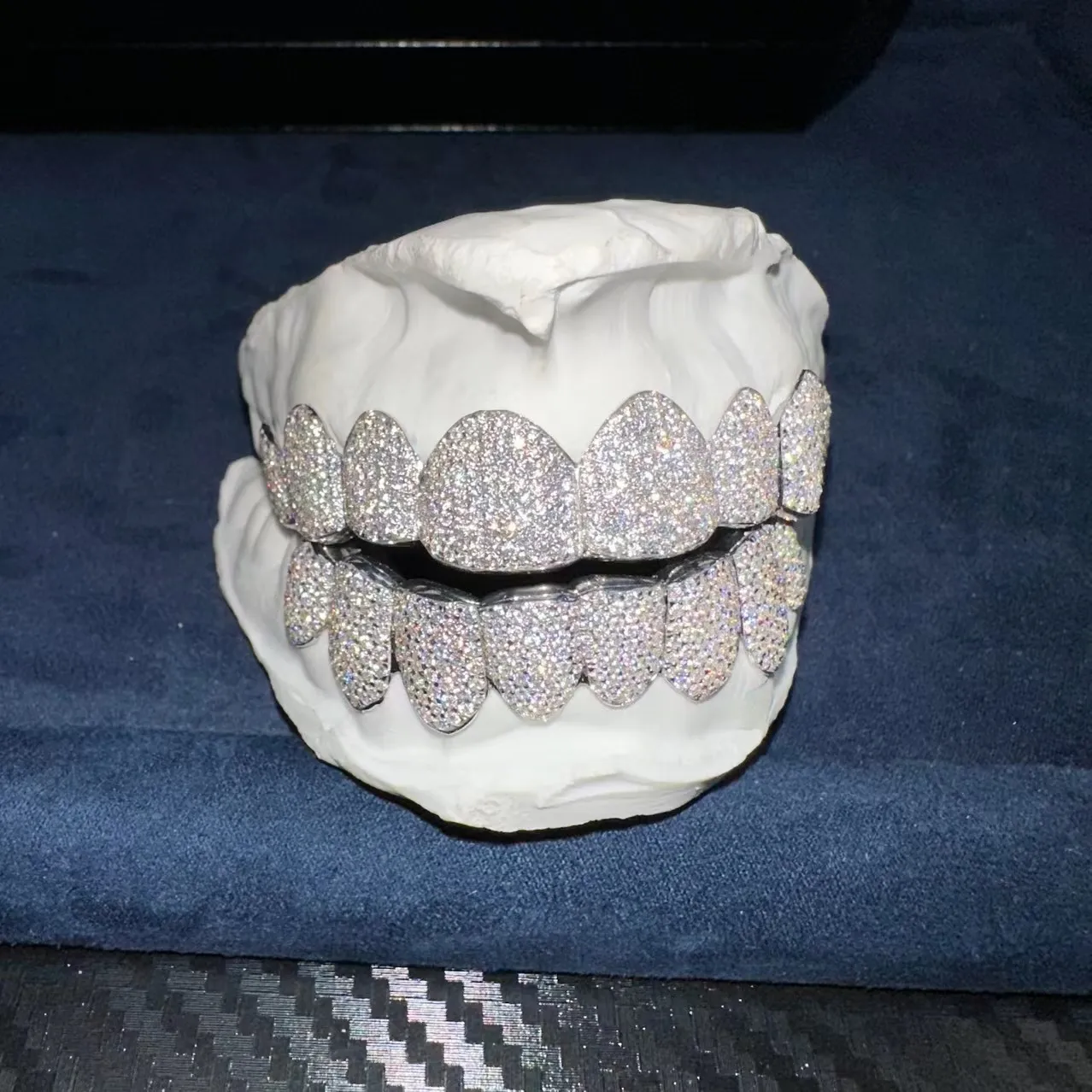 Exclusive Customization Moissanite Teeth Grillz Iced Out Hop Sier Decorative Braces Real Dia Bg Tooth Grills For Men_voghion.com