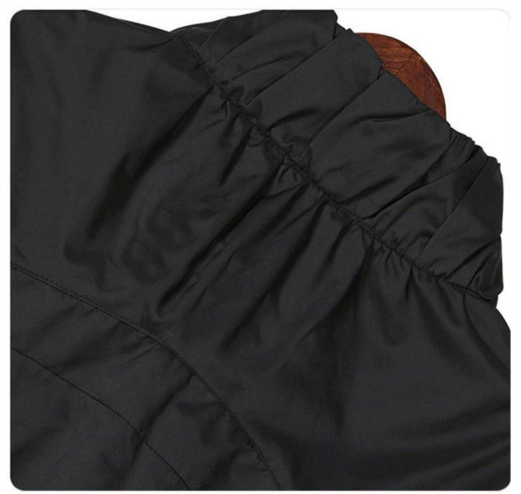 Fat mm Sport-Stil, groß, lässig, mittellang, langärmelig, hoher Halsausschnitt, Taille, langärmelig, für Damen, JR9503_voghion.com