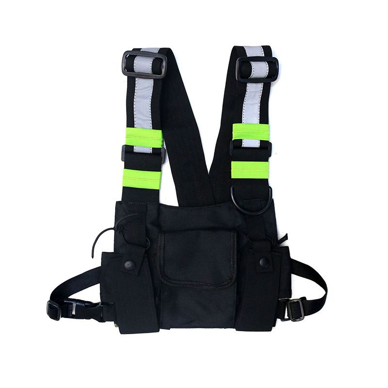 Strade attività hip-hop per uomini e donne con tasche multitasche, personalità alla moda, cool e riflettente_voghion.com