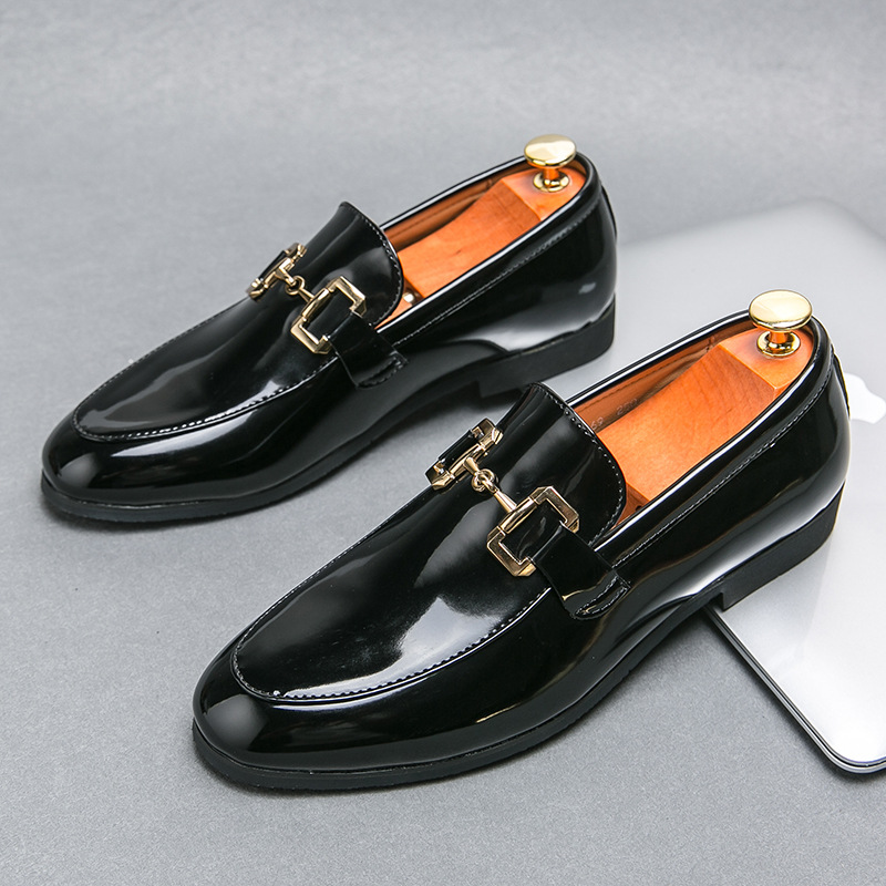 Mocassins à semelles compensées pour hommes, chaussures de bureau décontractées en cuir de grande taille, de style coréen, de couleur unie, à la mode, printemps et automne