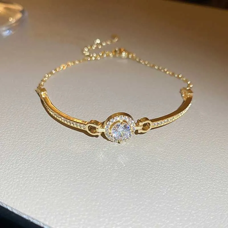 Rhinestone Crystal Bracelet Bamboo Joint Bangle For Wedding Jewelry_voghion.com
