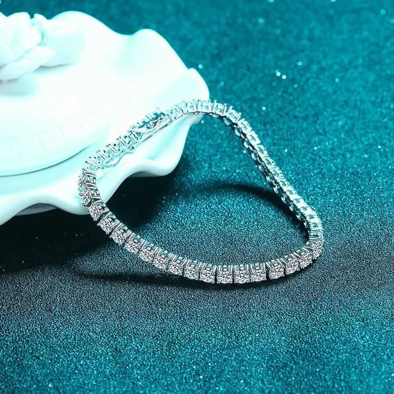 Brățară tenis cu moissanit cultivat în laborator, model Iced Out, testată cu diamante VVS, pentru femei, din argint sterlin_voghion.com