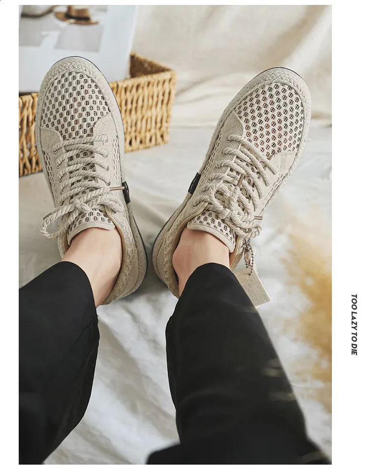 Air Mesh Sneakers For Men Breathable Summer Lightweight Shoes_voghion.com