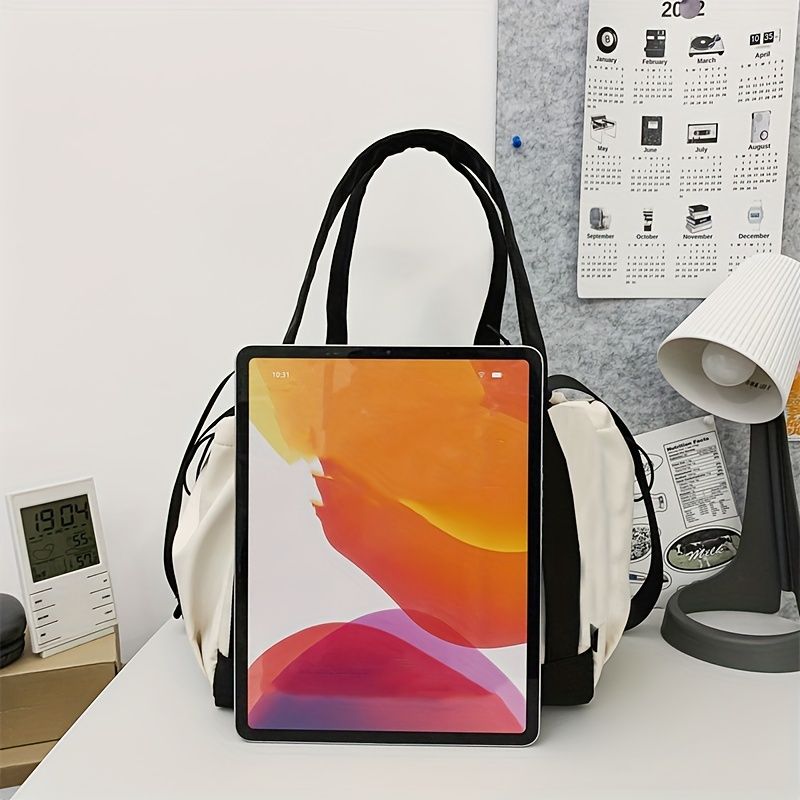 Umhängetasche Kordezug und Sternmuster, Tasche aus Nyon mit Struktur, kassische A-in-One-Umhängetasche im_voghion.com