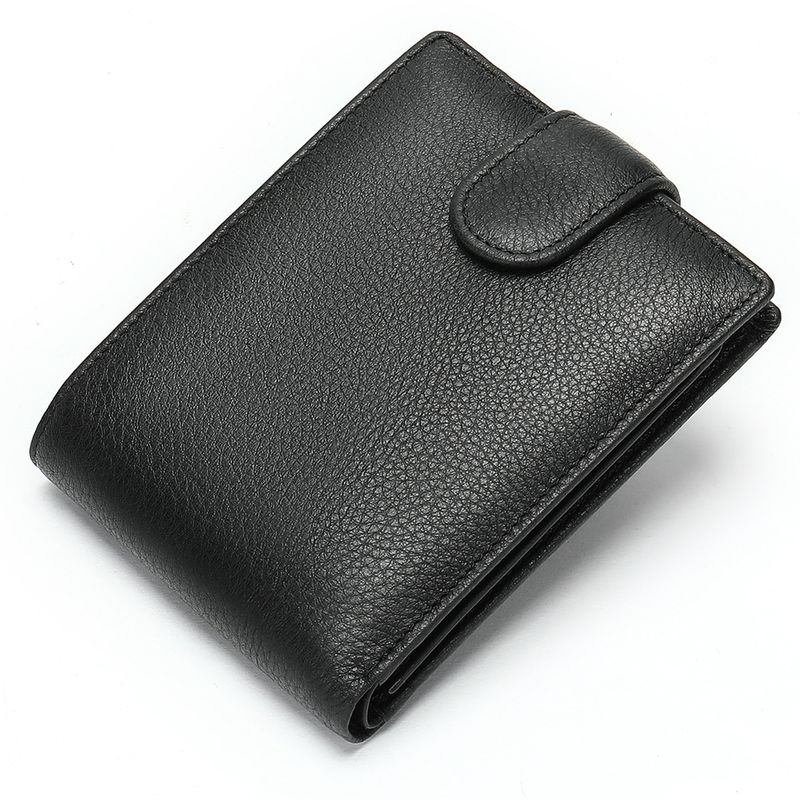 Herren-Geldbörse aus Leder, mit mehreren Kartenfächern, US-Dollar-Halter, Geldbörse, Rindsleder erster Schicht,_voghion.com