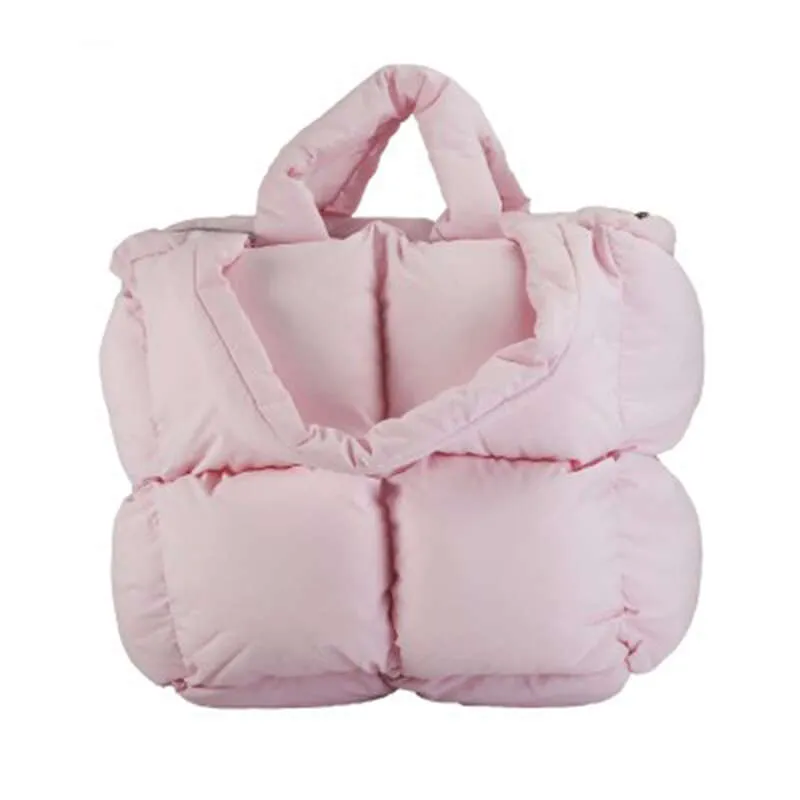 Tote Grousskapazitéit Designer Handtasche Fir Fraen Daunentasch Séiss Minimalistesch Quadrat Puff Ënneraarm Schëller Gratis Versand_voghion.com