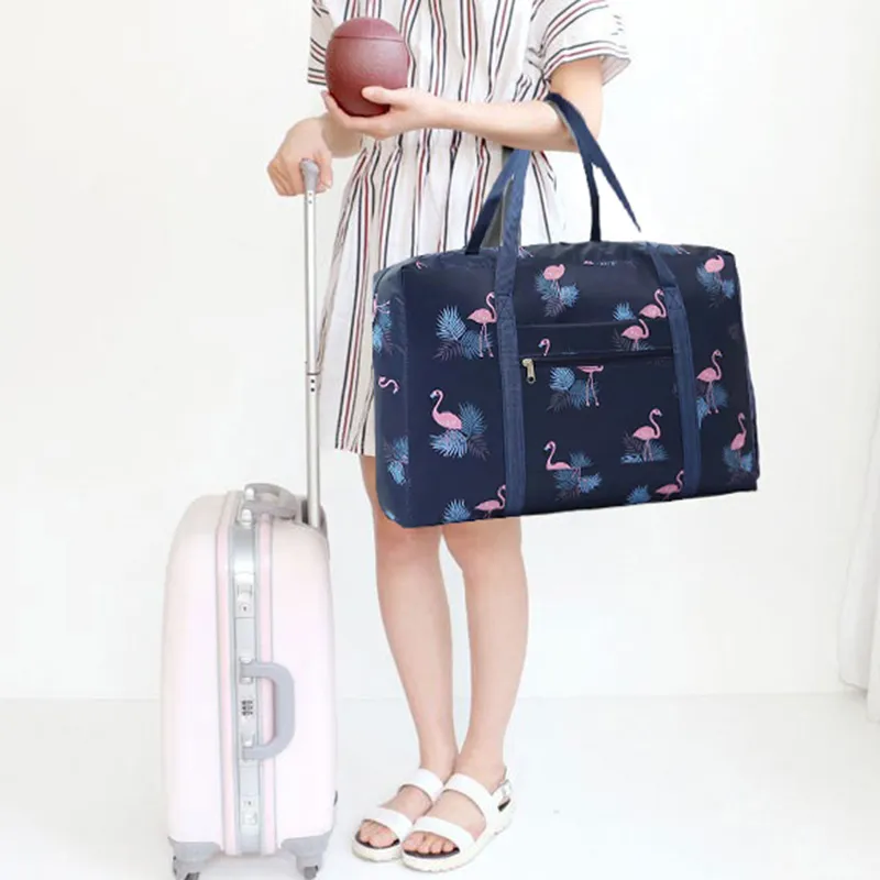 2023 neue Nylon Faltbare Unisex Große Kapazität Tasche Lage Frauen Wasserdichte Handtaschen Männer Reisetaschen_voghion.com