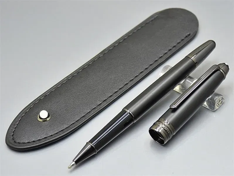 wholesale Großhandel Senden Sie 1 Gratis-Geschenk Ledertasche Mattschwarz Rollerball Kugelschreiber Schule Bürobedarf Mit Seriennummer_voghion.com