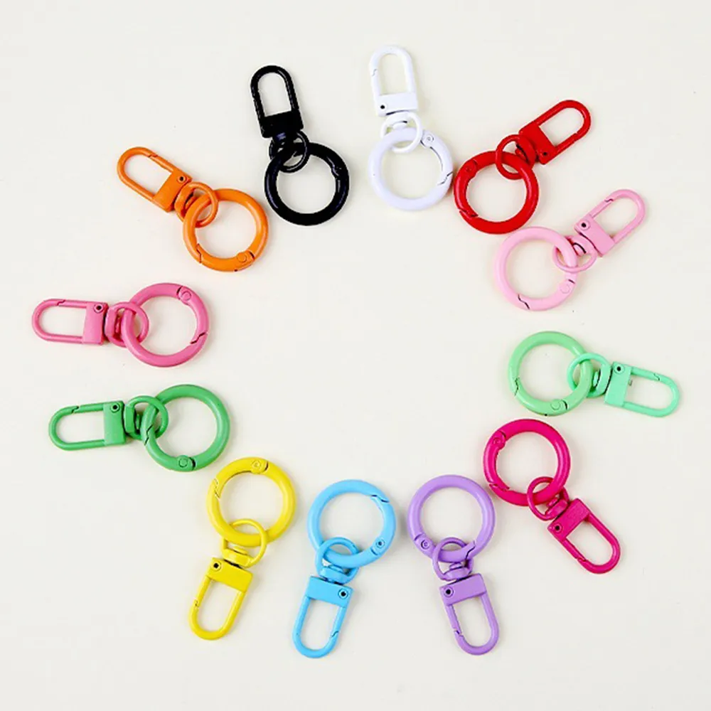 1Pcs Keyring Lobser Clasp Spring Colored Keychains For Diy Jewelry Making Key Ring Hooks Bags Buckle Pained Bag_voghion.com