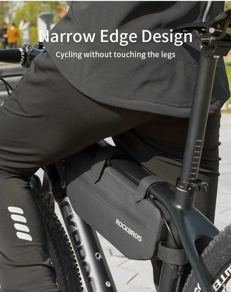 ROCKBROS Borsa anteriore per bicicletta, tubo superiore, telaio, impermeabile, MTB, strada, triangolo, accessori per bici, borse 240703_voghion.com