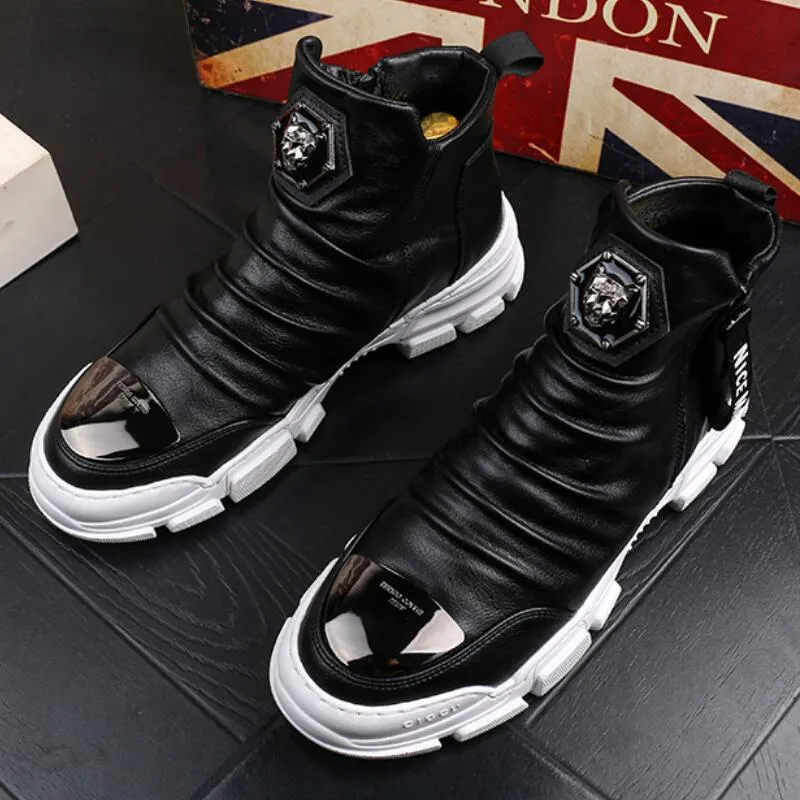 new black gold madman lion mascue mens casual absorb youth soft shoes of high quality b5_voghion.com