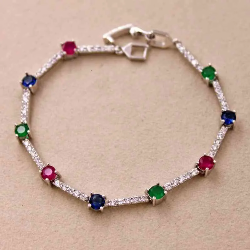 Jewelry Accessories Fashion Bracelets for Women Wedding Anniversary Birthday Gift Gold Color Red Green Zircon_voghion.com