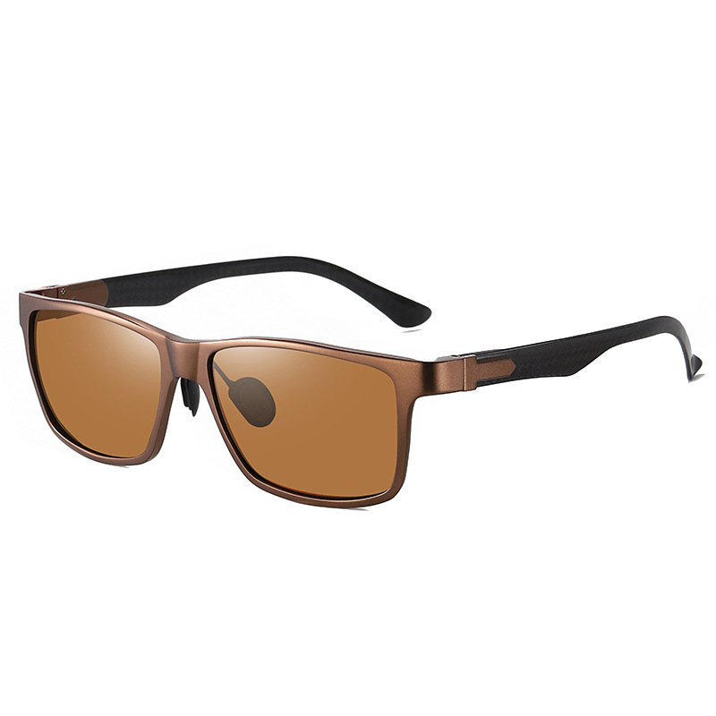 Aolong Nuovi occhiali da sole polarizzati in alluminio e magnesio, colorati, in fibra di carbonio, per uomo e donna, alla moda, con cambio colore notturno_voghion.com
