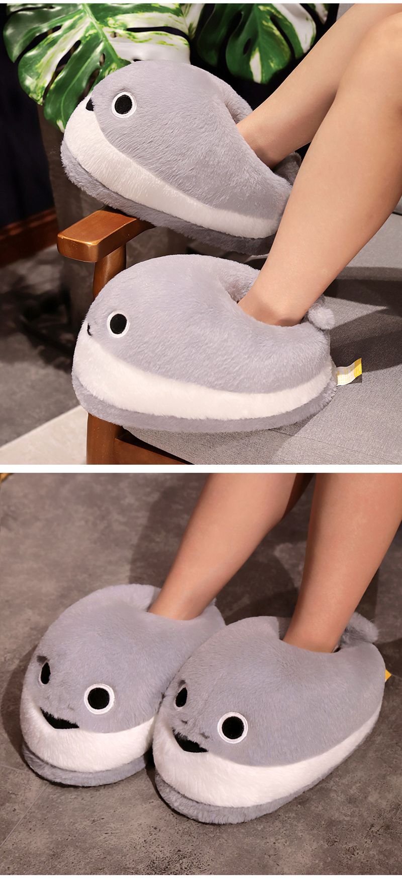 Autumn and winter turtle series shoes cartoon cute bag with home warm plush slippers cotton drag_voghion.com